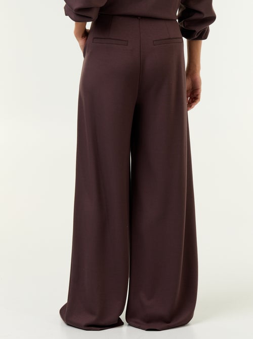 Pantalon large en matière douce - Kiabi