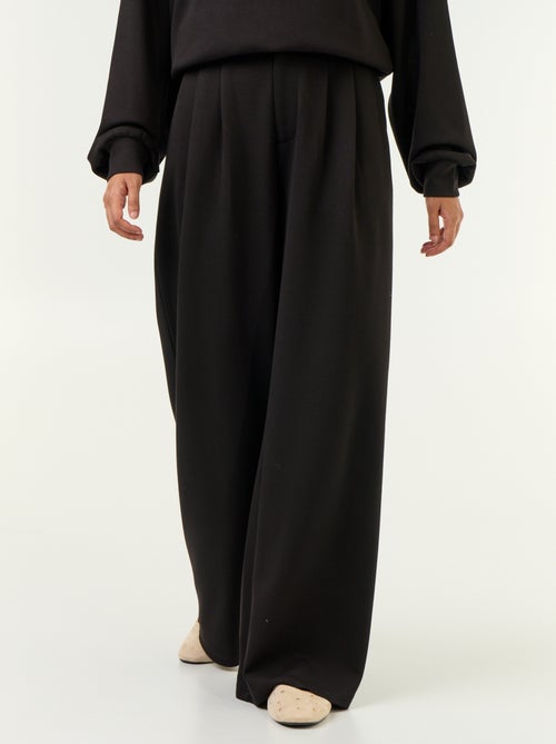 Pantalon large en matière douce - Kiabi
