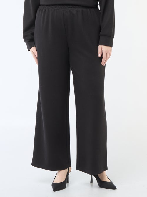 Pantalon large en matière stretch côtelée - Kiabi