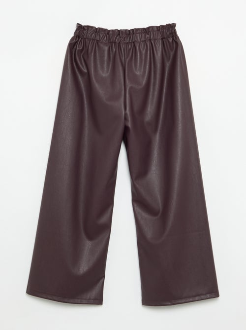 Pantalon large en simili - Kiabi Pantalon large en simili - Kiabi