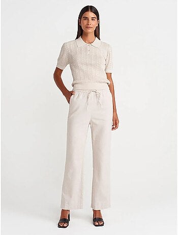 Pantalon large en tencel à taille coulissée dilvin