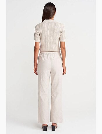 Pantalon large en tencel à taille coulissée dilvin