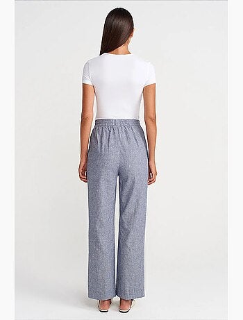 Pantalon large en tencel à taille coulissée dilvin