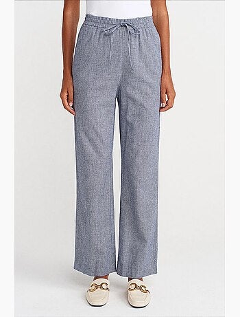 Pantalon large en tencel à taille coulissée dilvin