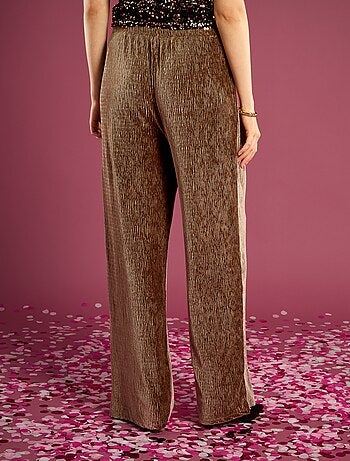 Pantalon large en velours uni