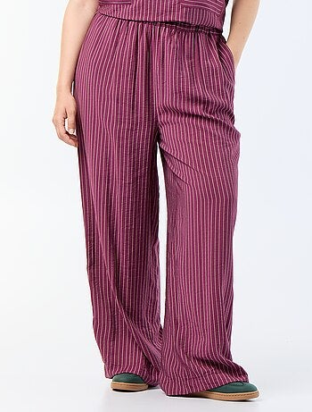 Pantalon large en viscose fluide