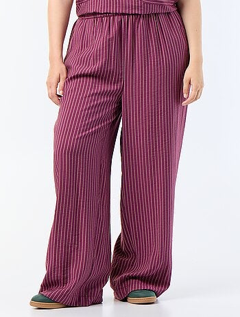 Pantalon large en viscose fluide