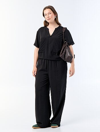 Pantalon large en viscose fluide