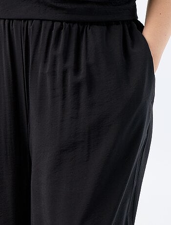 Pantalon large en viscose fluide