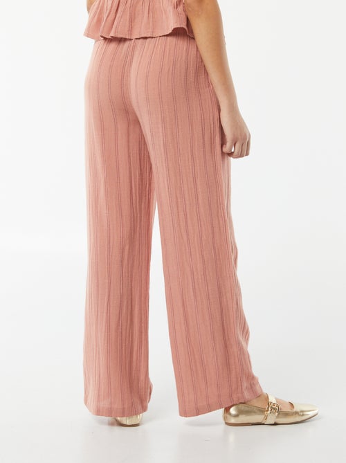 Pantalon large et fluide avec motif - Kiabi