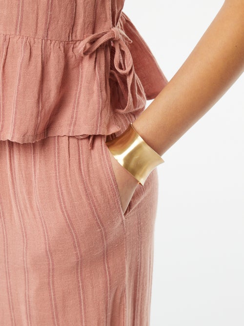 Pantalon large et fluide avec motif - Kiabi