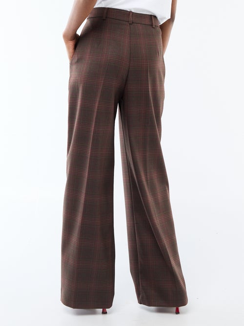 Pantalon large femme à motif fantaisie - Kiabi