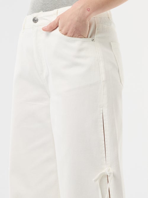 Pantalon large femme à taille standard - Kiabi