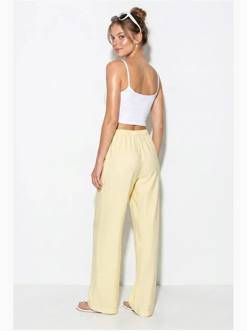 Pantalon large femme en crêpe lucci - Kiabi Pantalon large femme en crêpe lucci - Kiabi