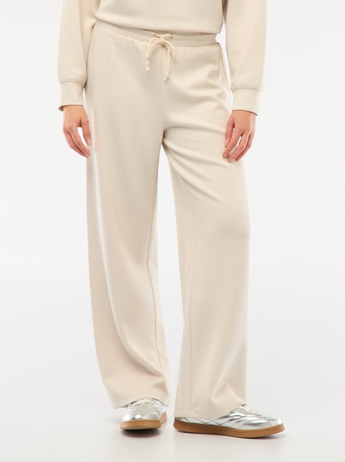 Pantalon large femme en maille lourde - Kiabi