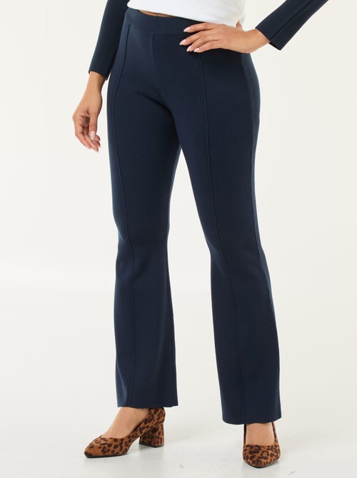Pantalon large femme en maille lourde - Kiabi