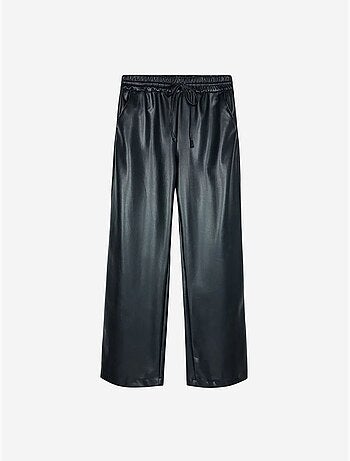Pantalon large femme en similicuir dilvin