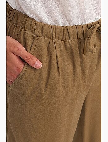 Pantalon large femme en tencel avec taille à cordon dilvin