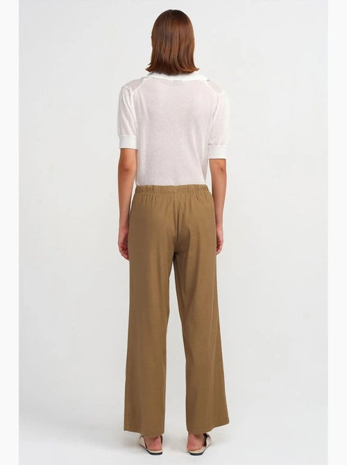 Pantalon large femme en tencel avec taille à cordon dilvin - Kiabi Pantalon large femme en tencel avec taille à cordon dilvin - Kiabi