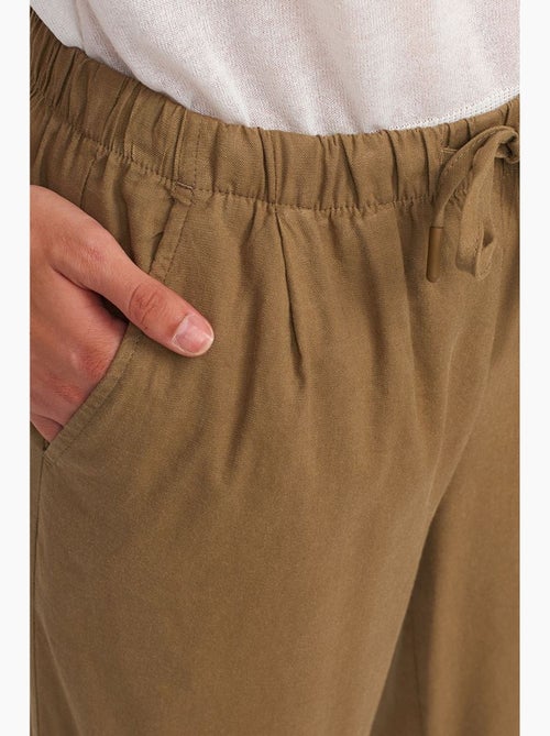 Pantalon large femme en tencel avec taille à cordon dilvin - Kiabi Pantalon large femme en tencel avec taille à cordon dilvin - Kiabi