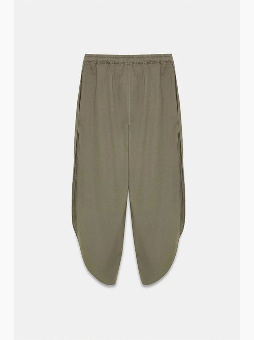 Pantalon large femme en tencel crêpe avec fente dilvin - Kiabi Pantalon large femme en tencel crêpe avec fente dilvin - Kiabi