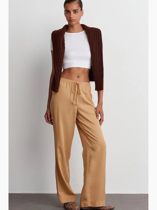 Pantalon large femme en tencel dilvin - Kiabi Pantalon large femme en tencel dilvin - Kiabi