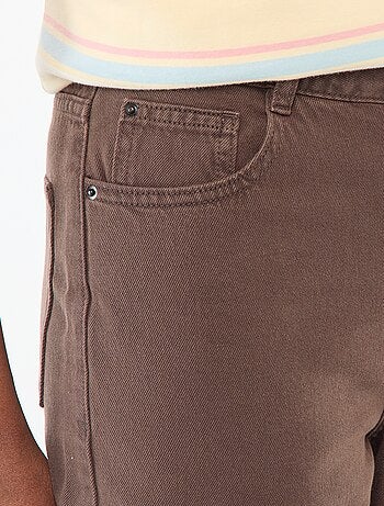 Pantalon large femme en twill