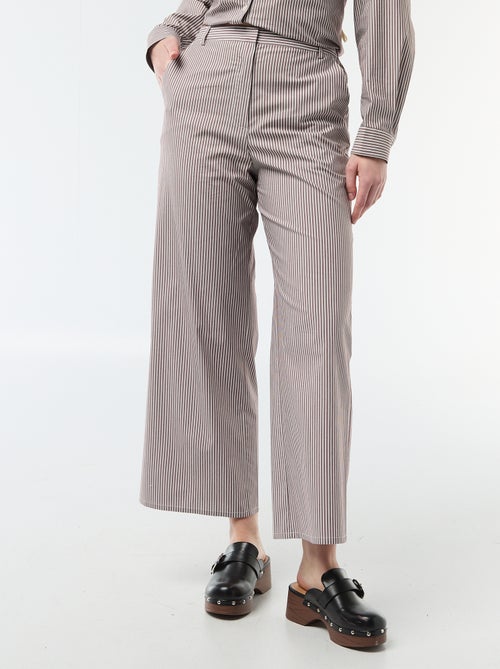 Pantalon large femme imprimé fantaisie - Kiabi