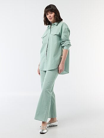 Pantalon large femme rayé fantaisie