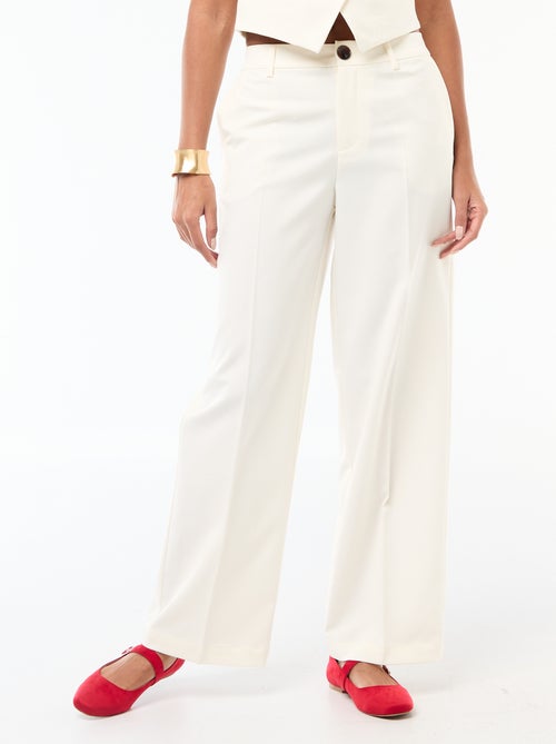 Pantalon large fluide uni - Kiabi