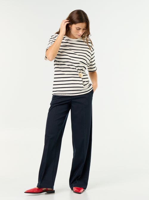 Pantalon large fluide uni - Kiabi Pantalon large fluide uni - Kiabi