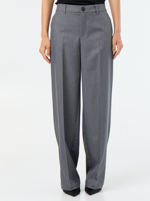 Pantalon large fluide uni - Kiabi