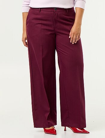 Pantalon large femme à taille haute