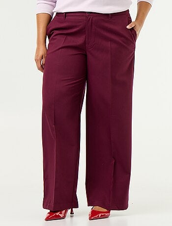 Pantalon large femme à taille haute