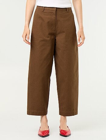 Pantalon large forme barrel