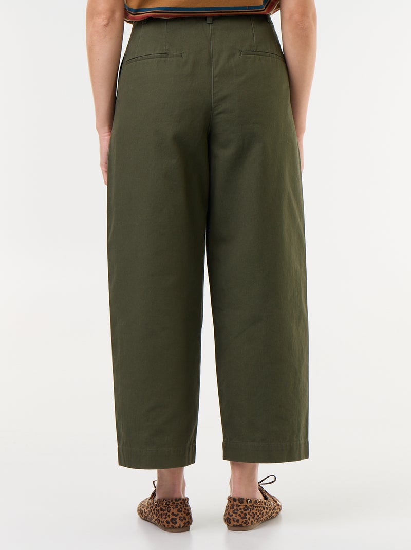 Pantalon large forme barrel Vert - Kiabi