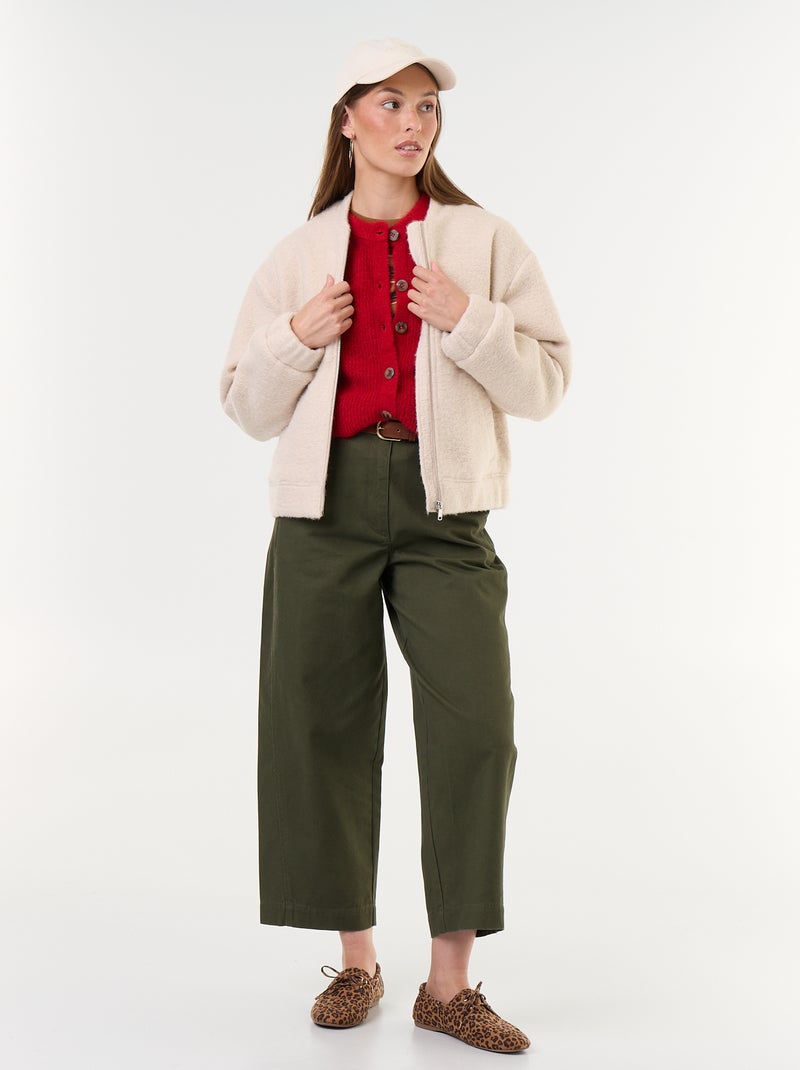 Pantalon large forme barrel Vert - Kiabi