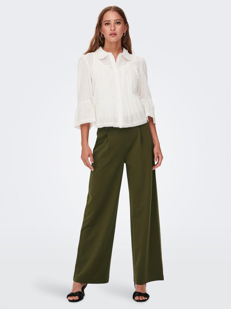 Pantalon large 'JDY' kaki - Kiabi
