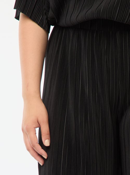 Pantalon large 'Only Carmakoma' en maille plissée - Kiabi