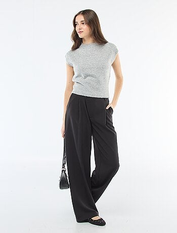 Pantalon large ouverture asymétrique