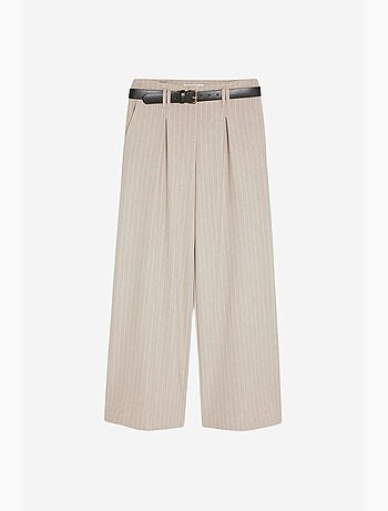 Pantalon large plissé à rayures dilvin