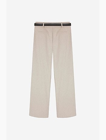 Pantalon large plissé à rayures dilvin