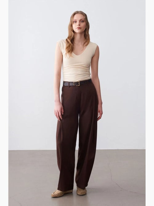 Pantalon large plissé dilvin - Kiabi Pantalon large plissé dilvin - Kiabi