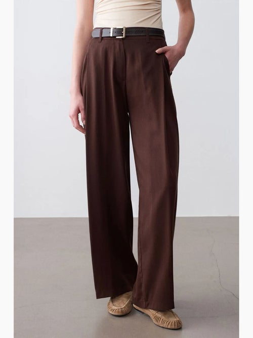 Pantalon large plissé dilvin - Kiabi Pantalon large plissé dilvin - Kiabi