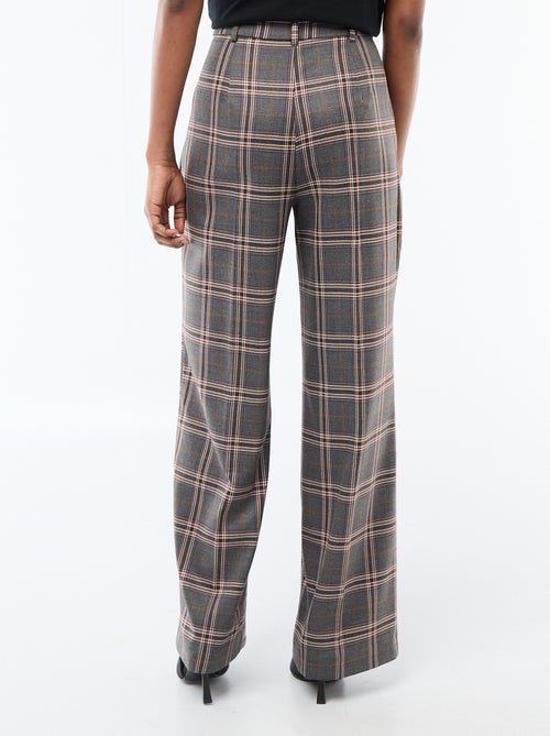 Pantalon large pour femme à motif fantaisie et taille standard - Kiabi