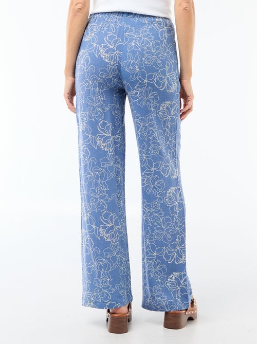 Pantalon large pour femme à taille élastiquée - Kiabi Pantalon large pour femme à taille élastiquée - Kiabi