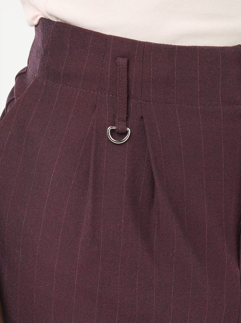 Pantalon large pour femme à taille haute et motif fantaisie Rouge - Kiabi