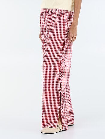 Pantalon large pour femme en tissu léger fantaisie