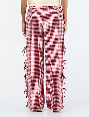 Pantalon large pour femme en tissu léger fantaisie