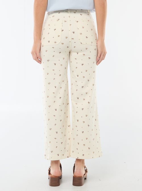 Pantalon large pour femme uni à taille standard - Kiabi